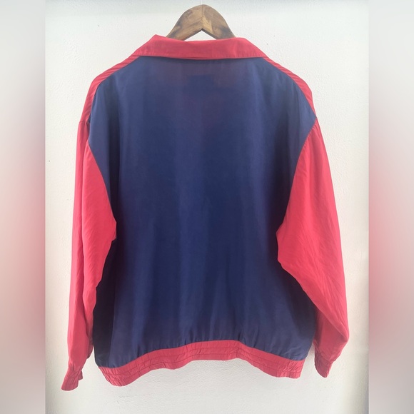 Vintage Red Silk Oleg Cassini Silk Jacket- Large - Picture 3 of 5